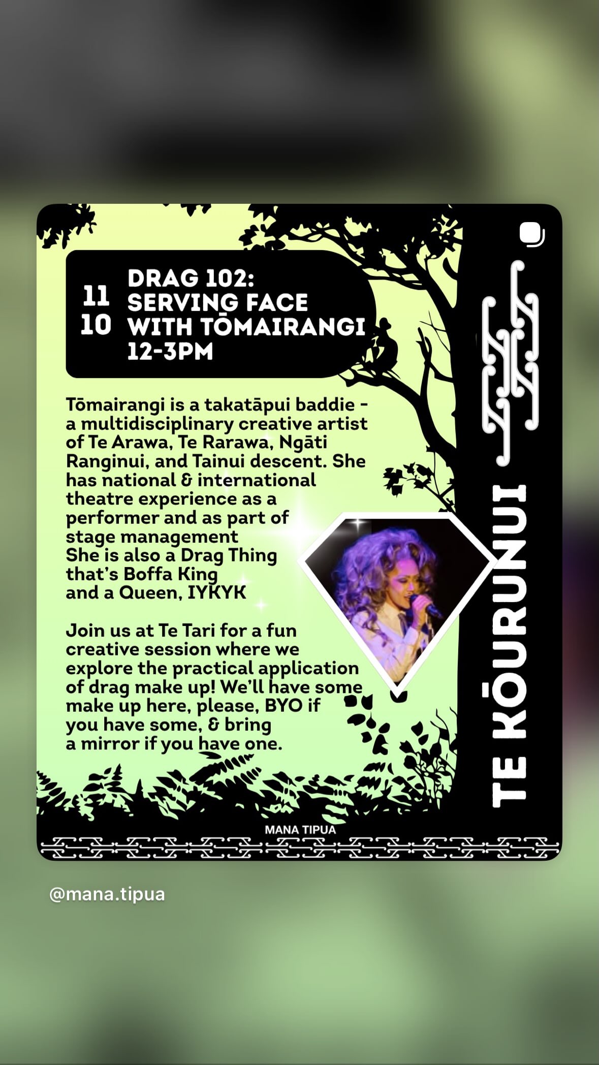 Drag 102: Serving Face with Tōmairangi