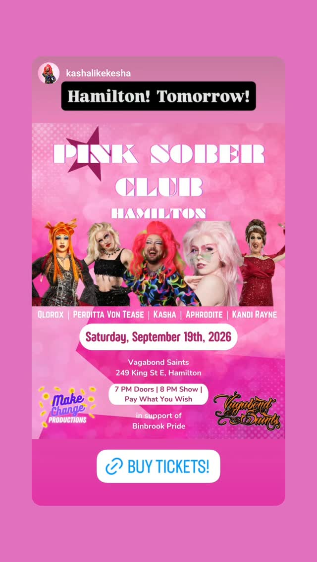 Pink Sober Club Hamilton